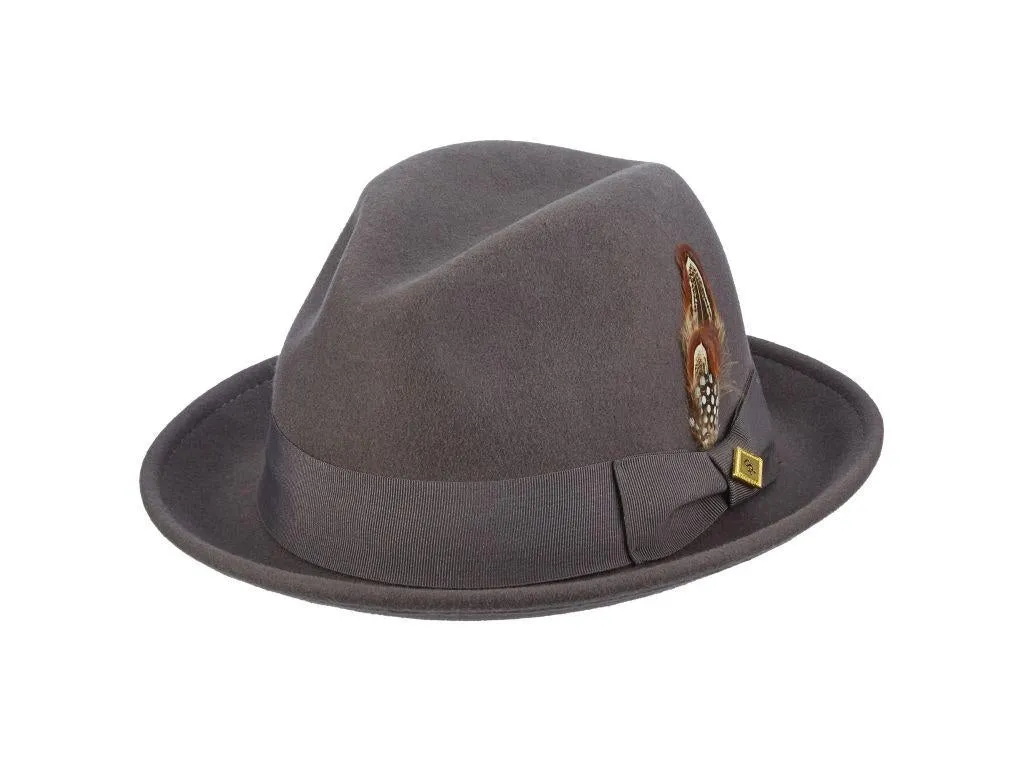 Stacy Adams Chelsea Wool Felt Stingy Brim Fedora