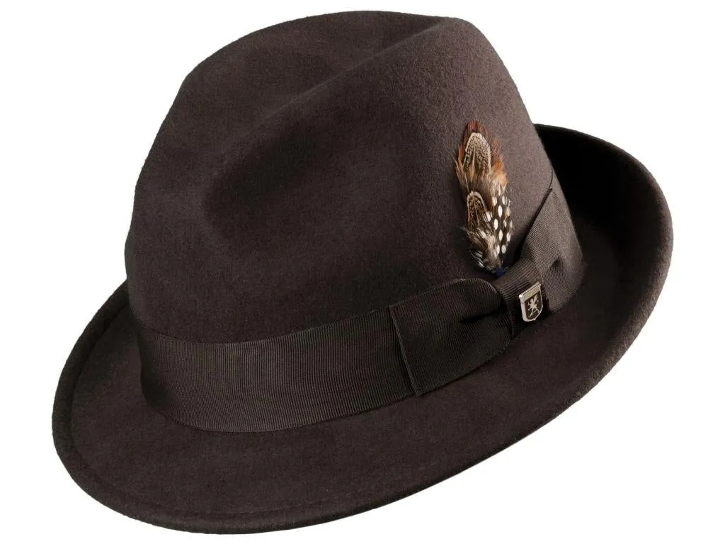 Stacy Adams Chelsea Wool Felt Stingy Brim Fedora