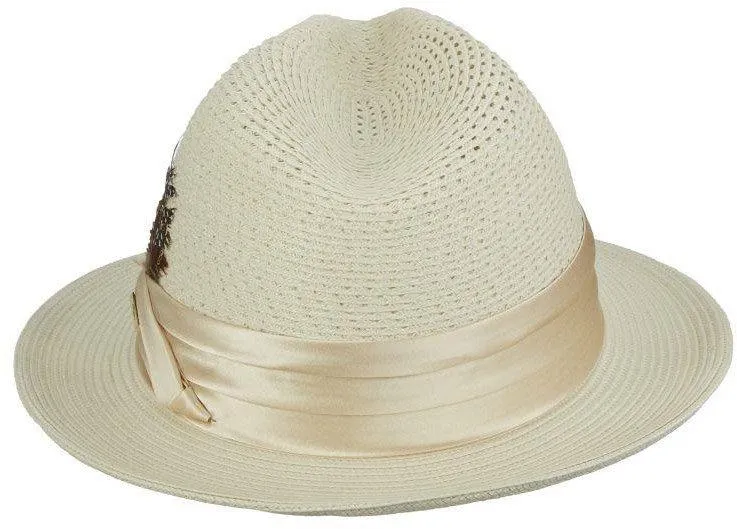 Stacy Adams Dublin Poly Braid Straw Fedora Hat