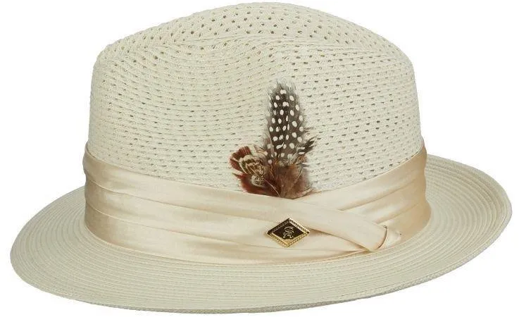 Stacy Adams Dublin Poly Braid Straw Fedora Hat