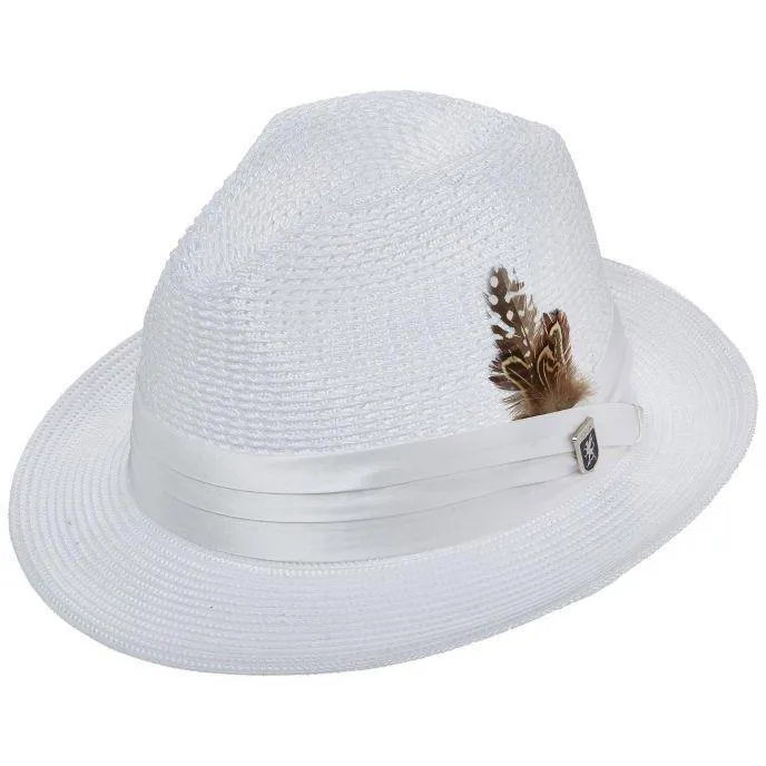 Stacy Adams Dublin Poly Braid Straw Fedora Hat