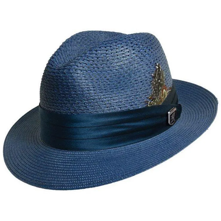 Stacy Adams Dublin Poly Braid Straw Fedora Hat