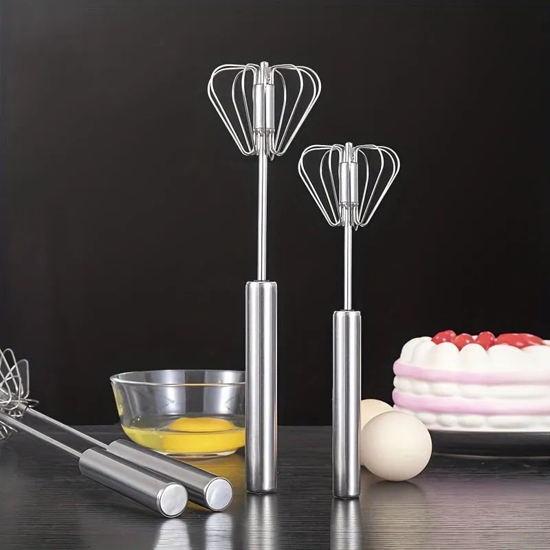 Stainless Steel Hand Push Egg Whisk Kitchen Essential