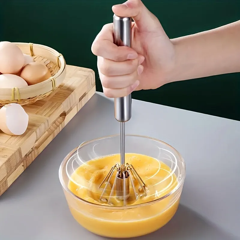 Stainless Steel Hand Push Egg Whisk Kitchen Essential