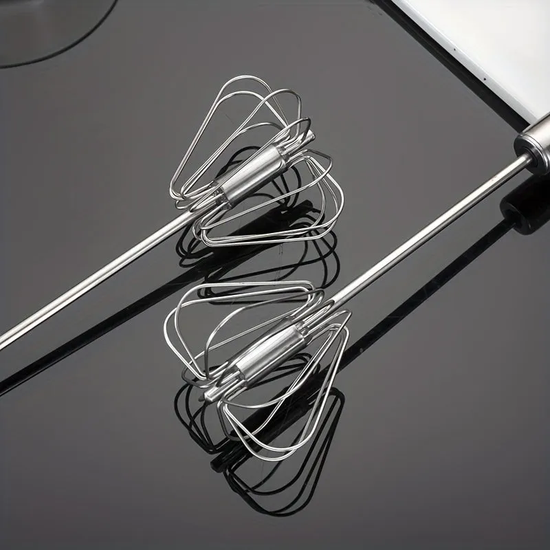 Stainless Steel Hand Push Egg Whisk Kitchen Essential