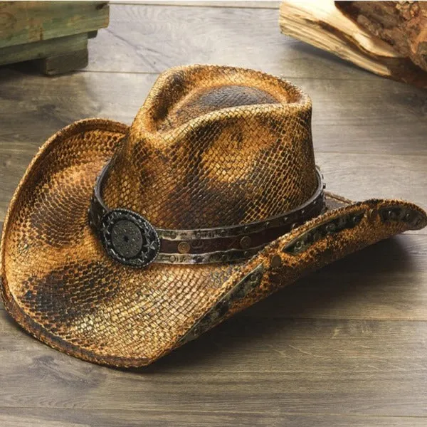 Stampede Men's Straw Cowboy Hat - The Revolver