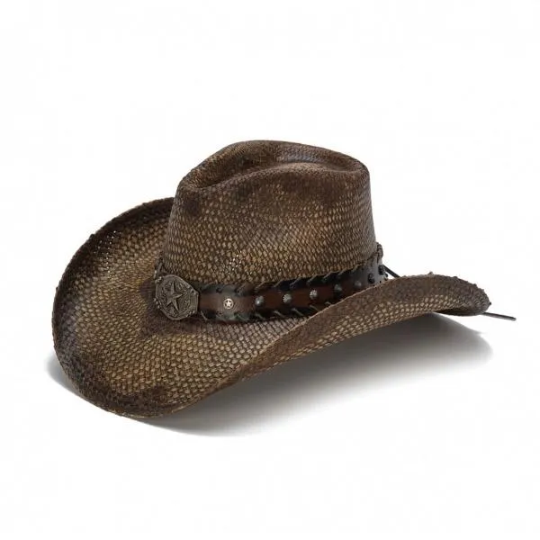 Stampede Men's Western Straw Hat - Hickory Star