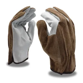 Standard Grain Split Leather Driver Gloves, Bulk 12-Pack