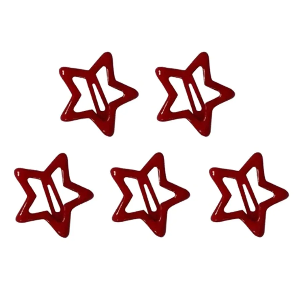 Star Shape Red Hair Clips