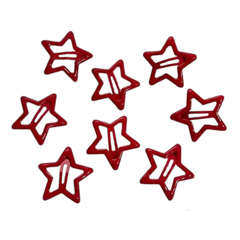 Star Shape Red Hair Clips