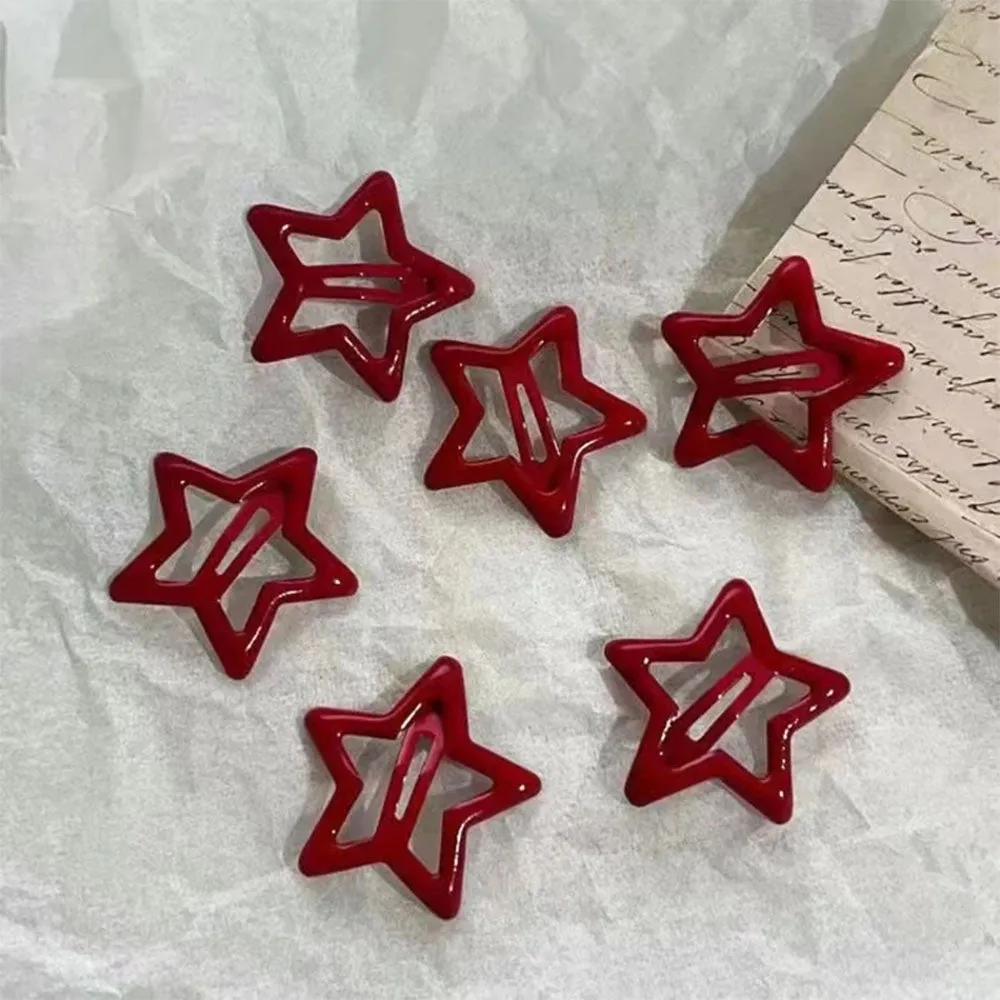 Star Shape Red Hair Clips