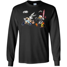 Star Wars T-shirts Rabbit Vs Duck Donald Funny Men Long Sleeve Shirt