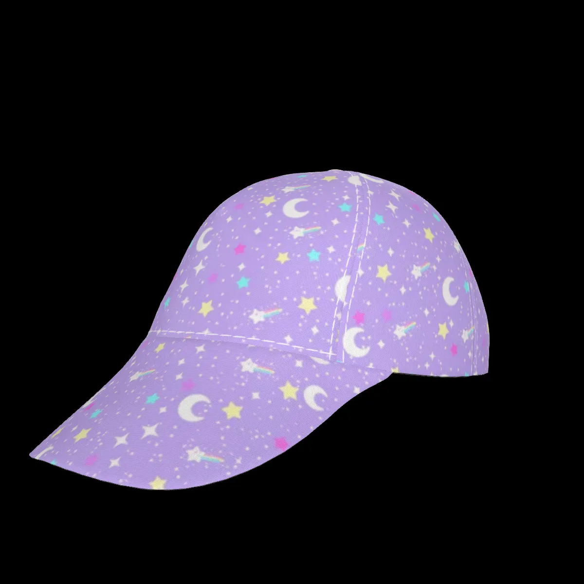 Starry Glitter Purple Peaked Cap