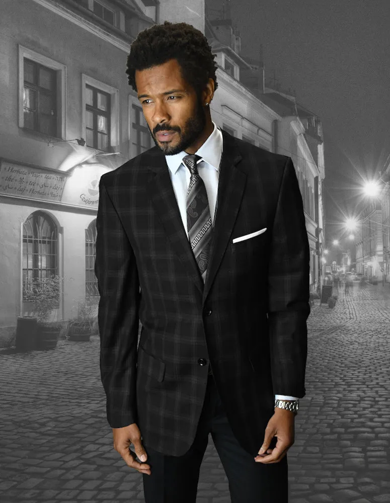 Statement Single Jacket-sports Coat Super 150\'s Italian Fabric| GIGLIO-2| Grey