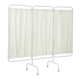 Stationary Antimicrobial Three Panel Privacy Screen, USA Made