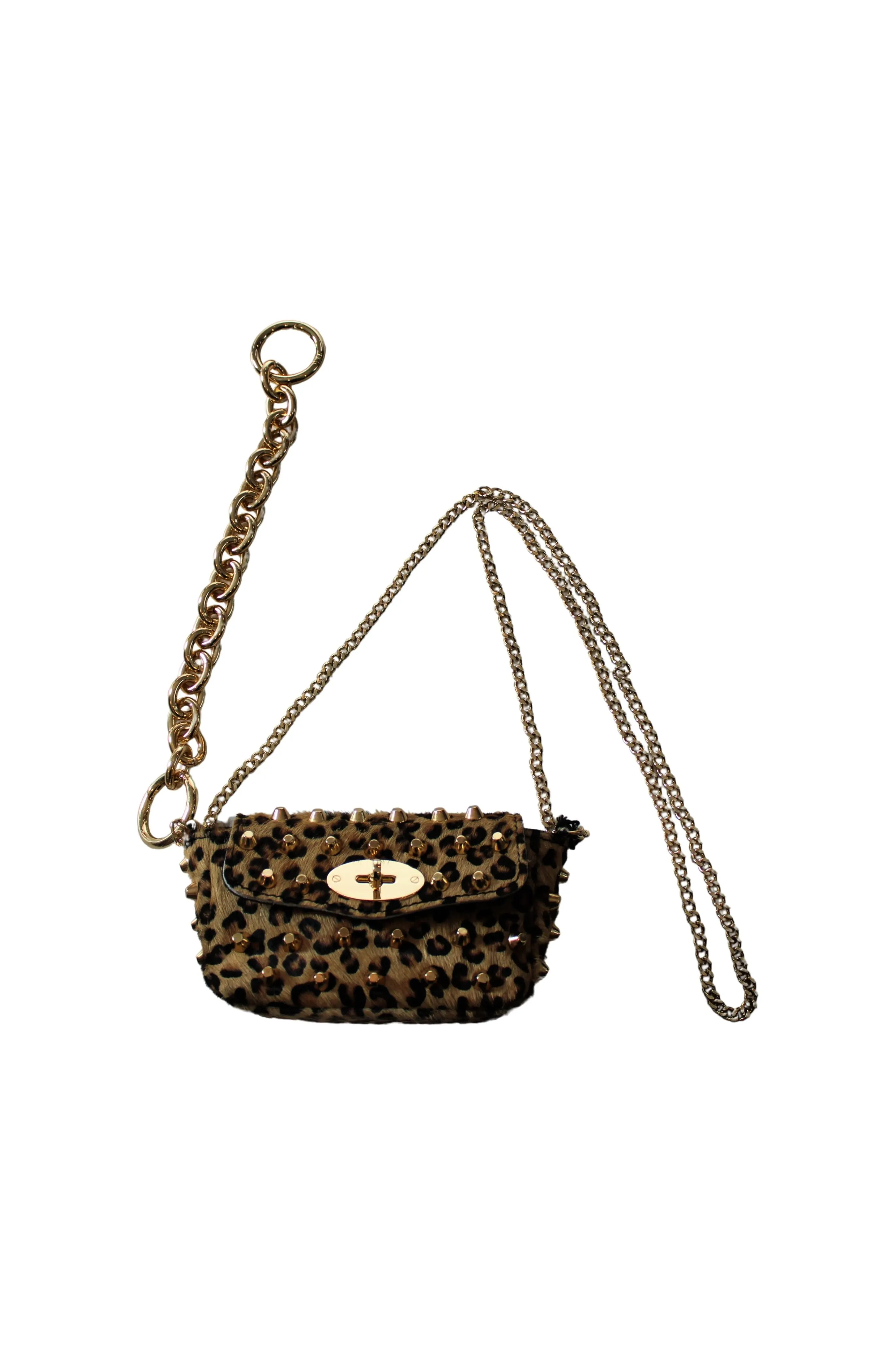 Stefano Ghilardi Martha Brochie Leather Bag | Leopard Print