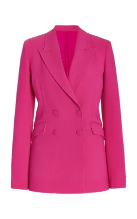 Stephanie Blazer in Fuchsia Virgin Wool Crepe