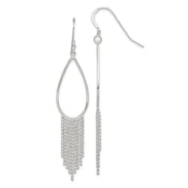 Sterling Silver Fringe Dangle Earrings