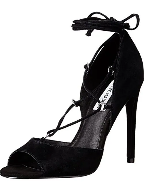 STEVE MADDEN Rayshel Suede Lace-up Pumps in Black