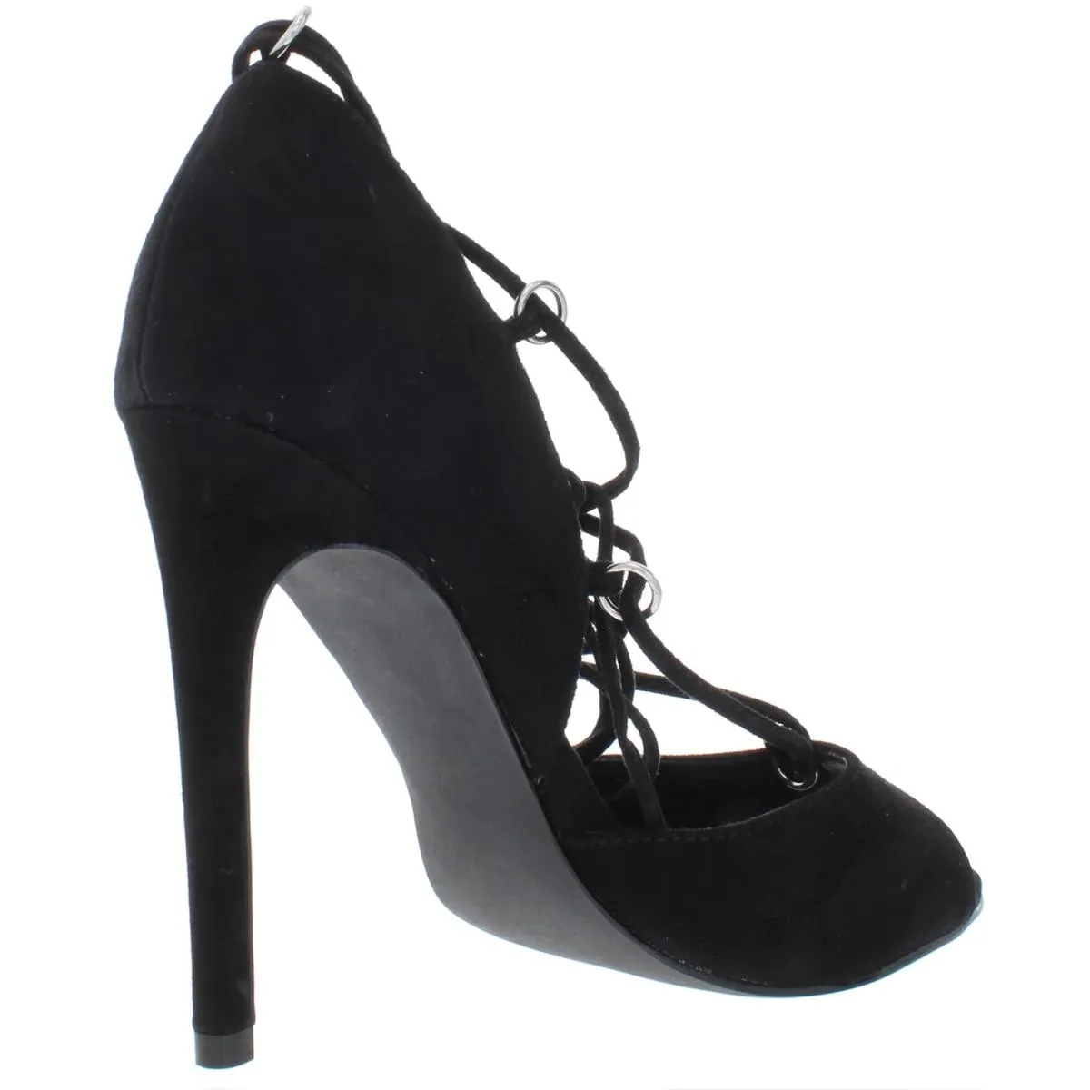 STEVE MADDEN Rayshel Suede Lace-up Pumps in Black