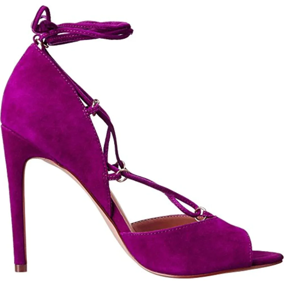 STEVE MADDEN Rayshel Suede Lace-up Pumps in Purple