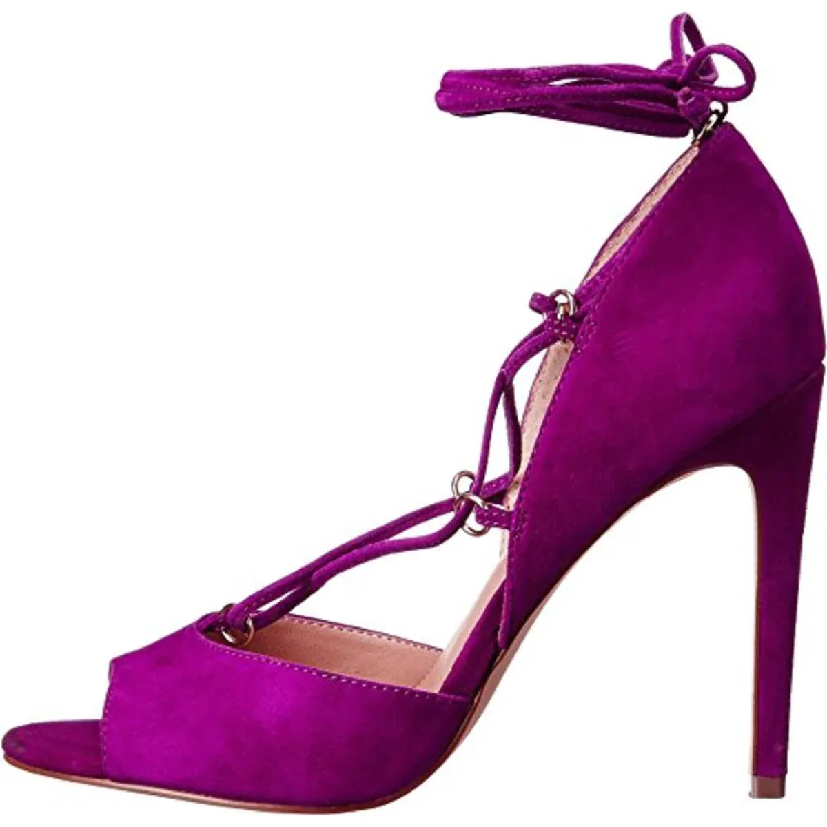 STEVE MADDEN Rayshel Suede Lace-up Pumps in Purple