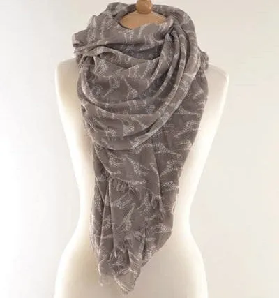 Stone Giraffe Print Scarf