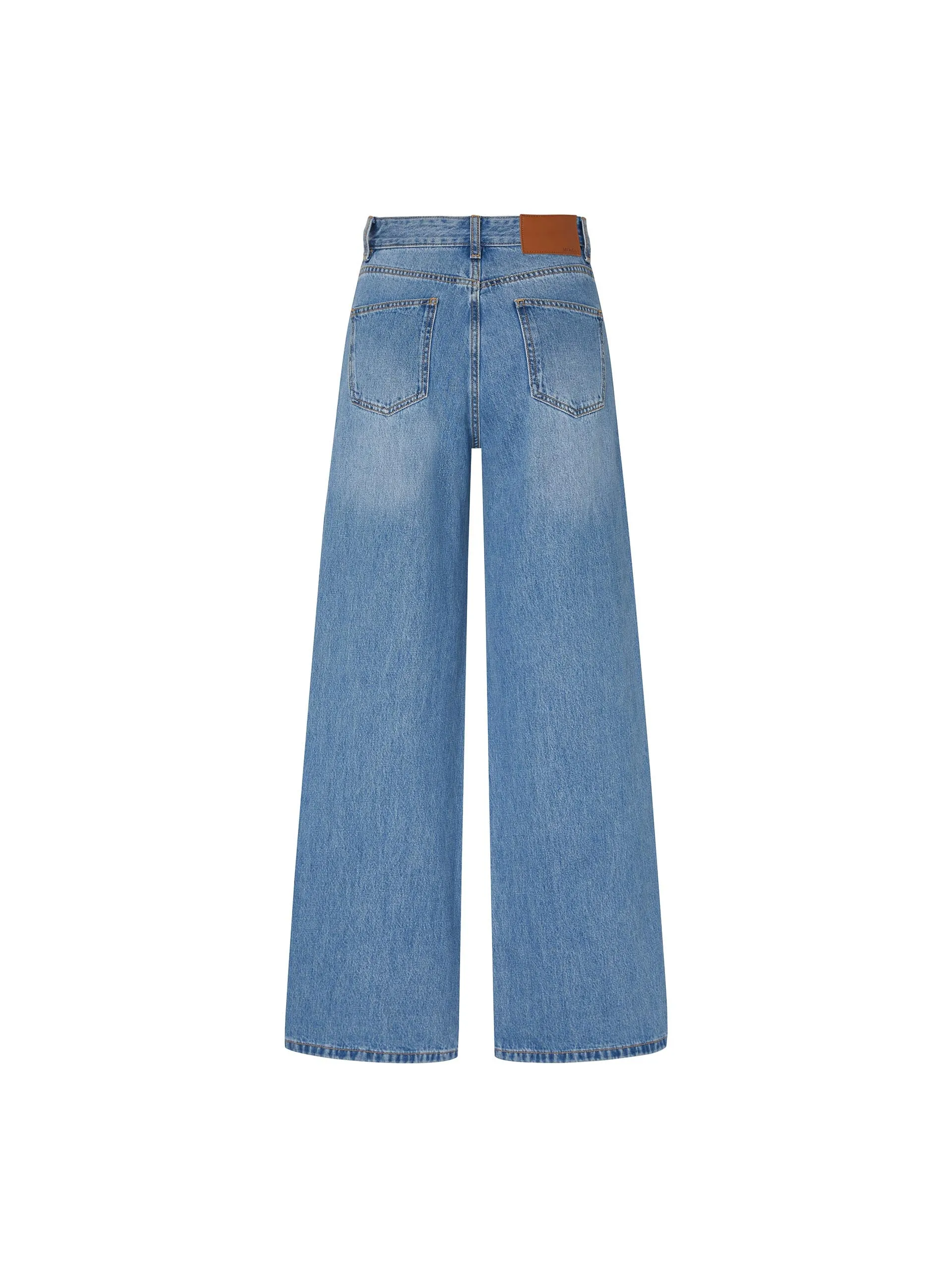 Straight Fit Panel Jeans