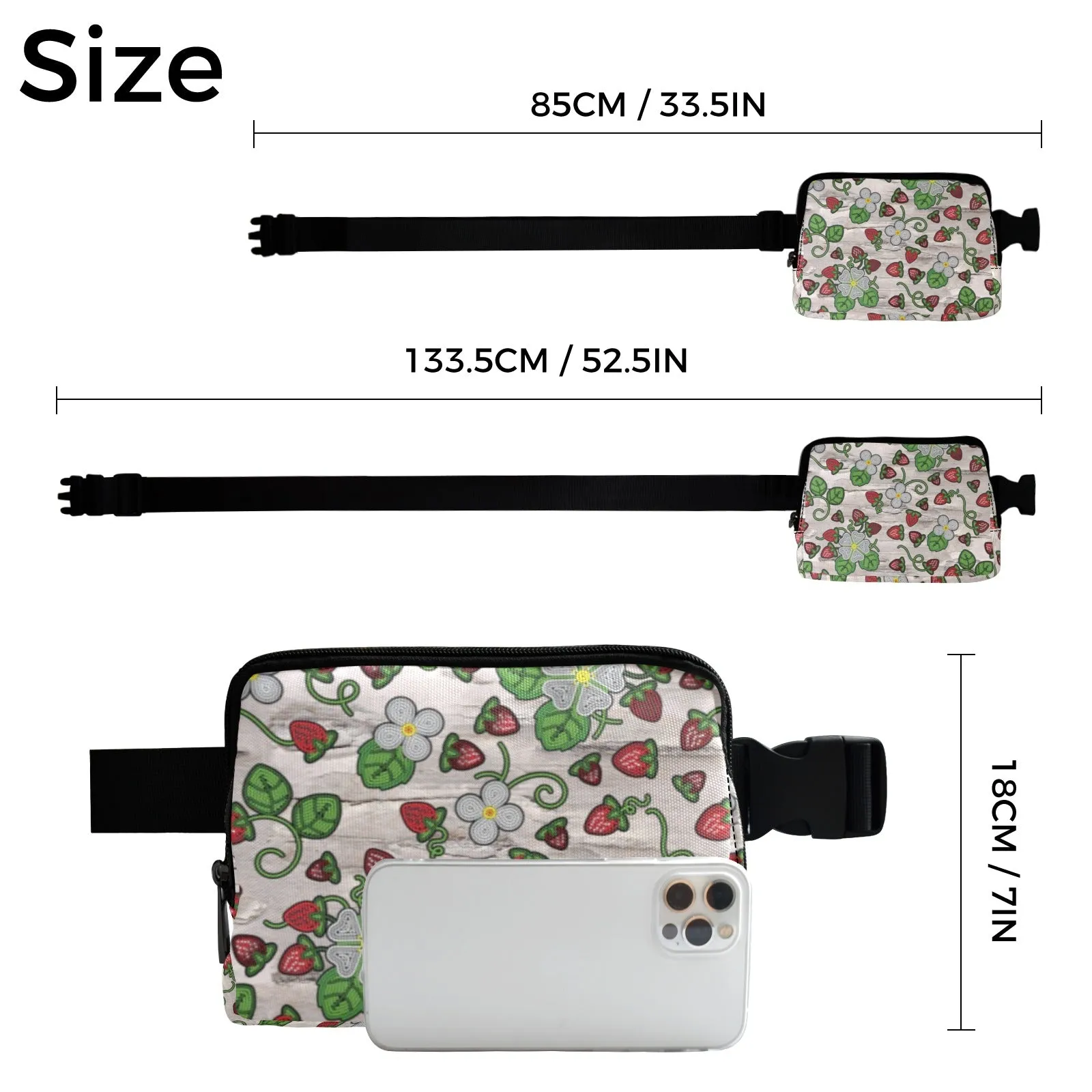 Strawberry Dreams Bright Birch Belt Bag