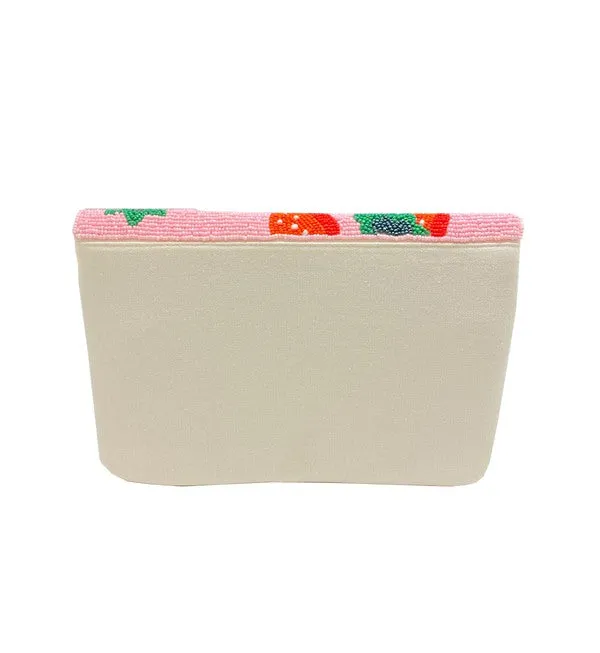 Strawberry Handmade Beaded Clutch