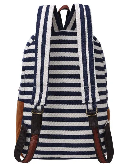 Stripe fashion school travel backpack