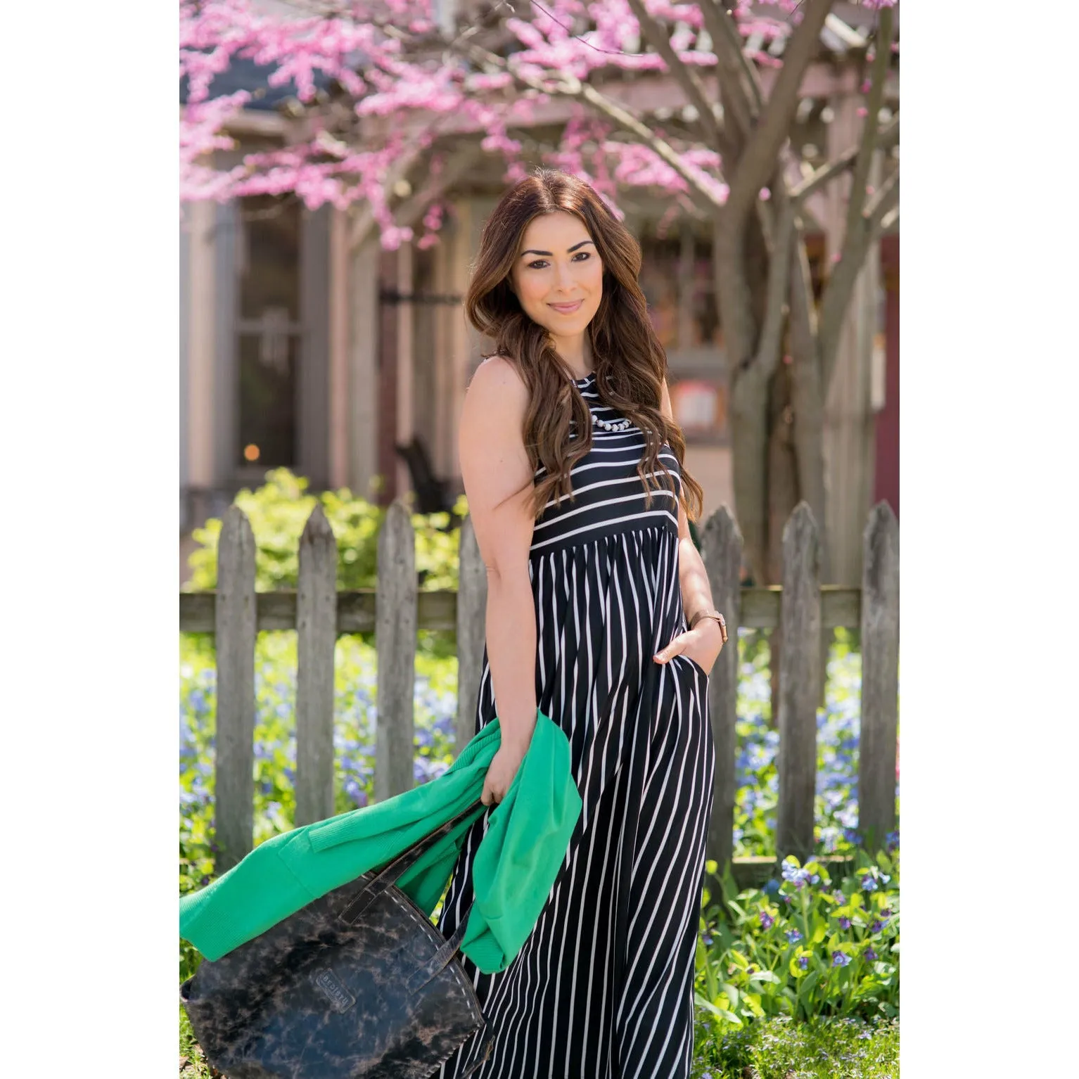 Striped Sleeveless Tank Dress