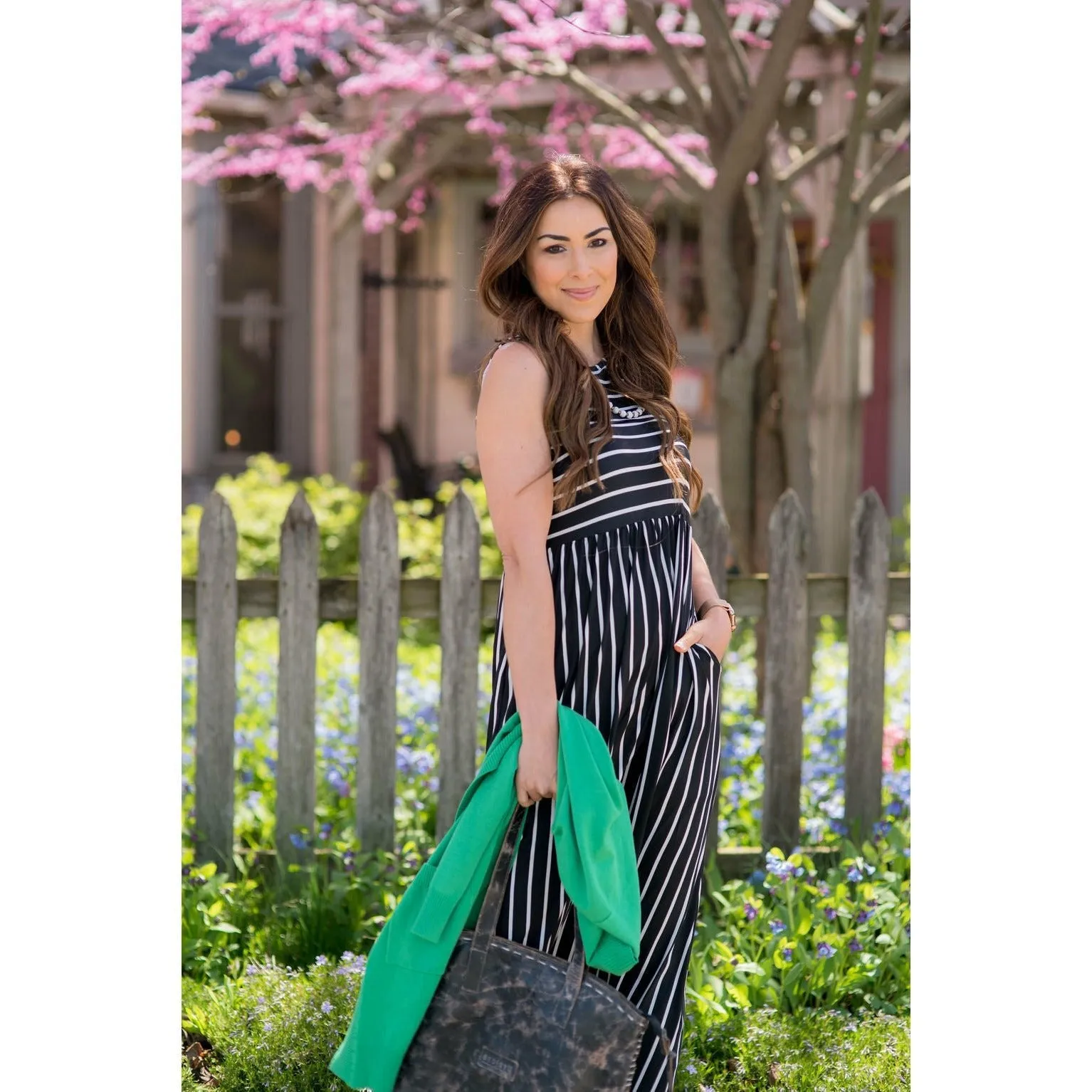 Striped Sleeveless Tank Dress