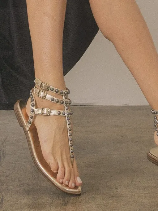 Studded Gladiator Sandals