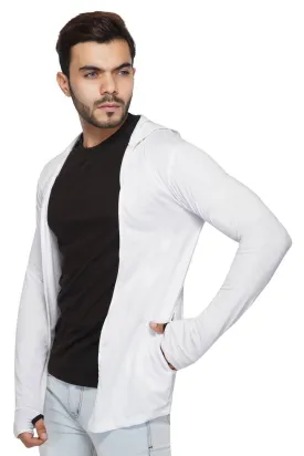 Stylish Full SleeveThumb White Shrug For Men