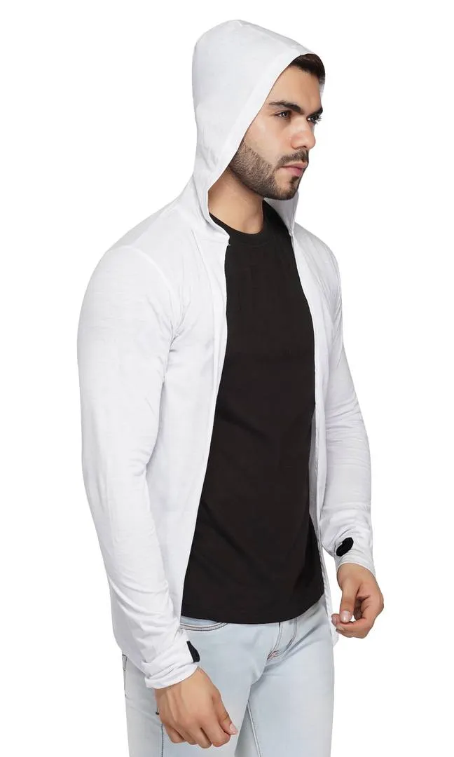 Stylish Full SleeveThumb White Shrug For Men