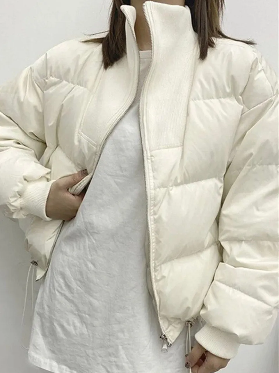 Stylish Oversized Women's Parka. Women's cotton jacket. Oversized women's parka.