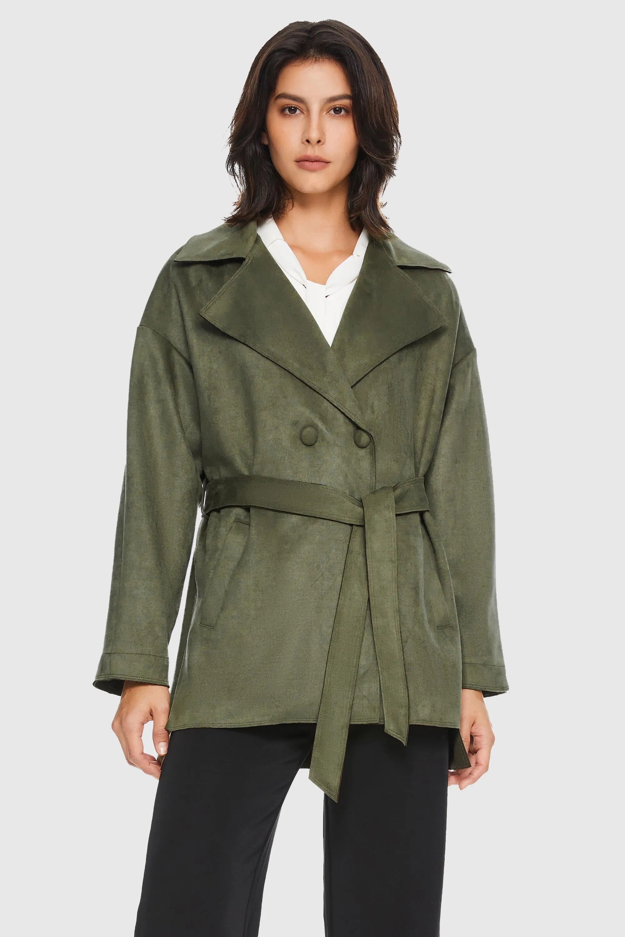 Suede Lightweight Trench