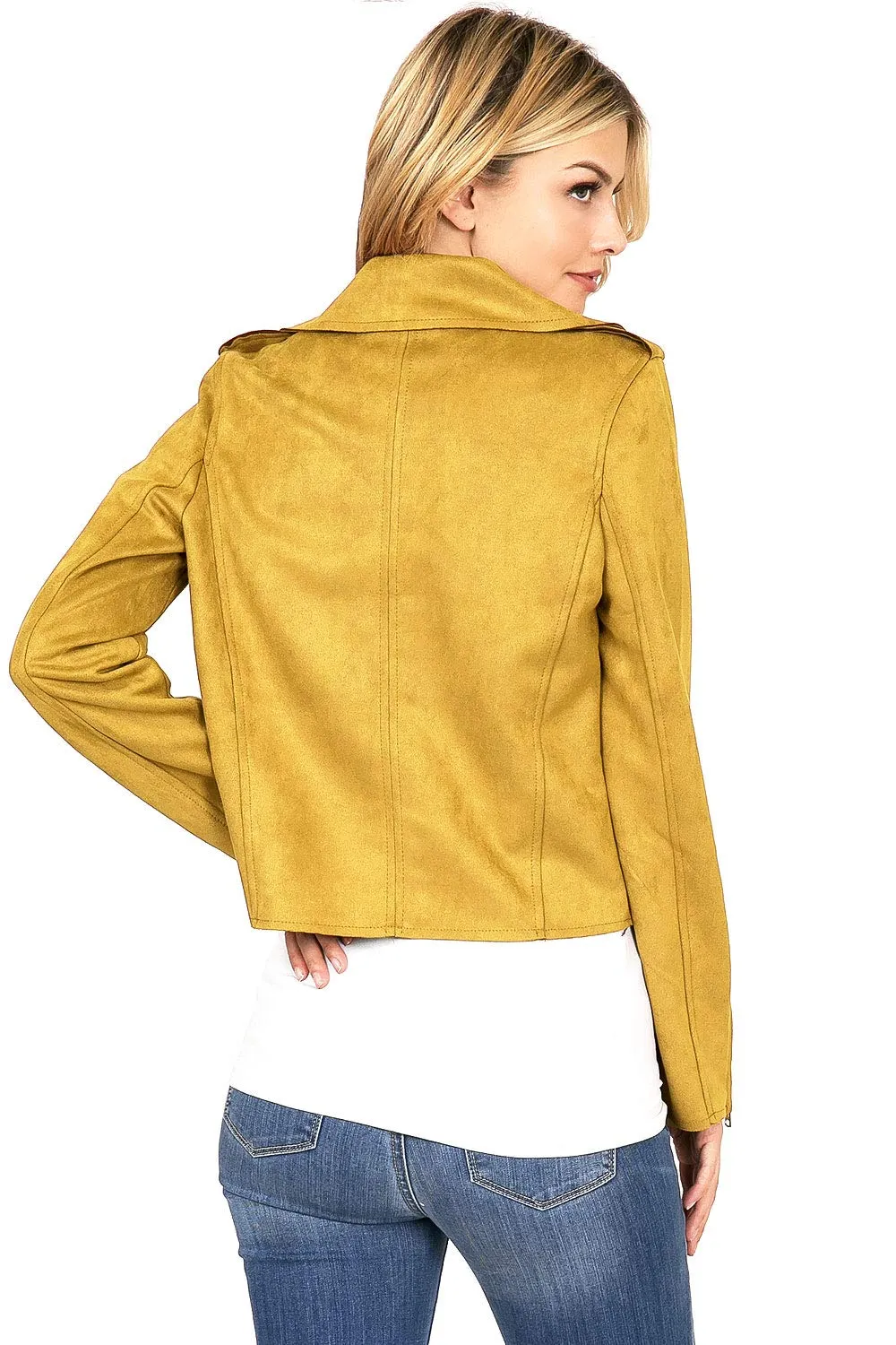 Suede Moto Jacket