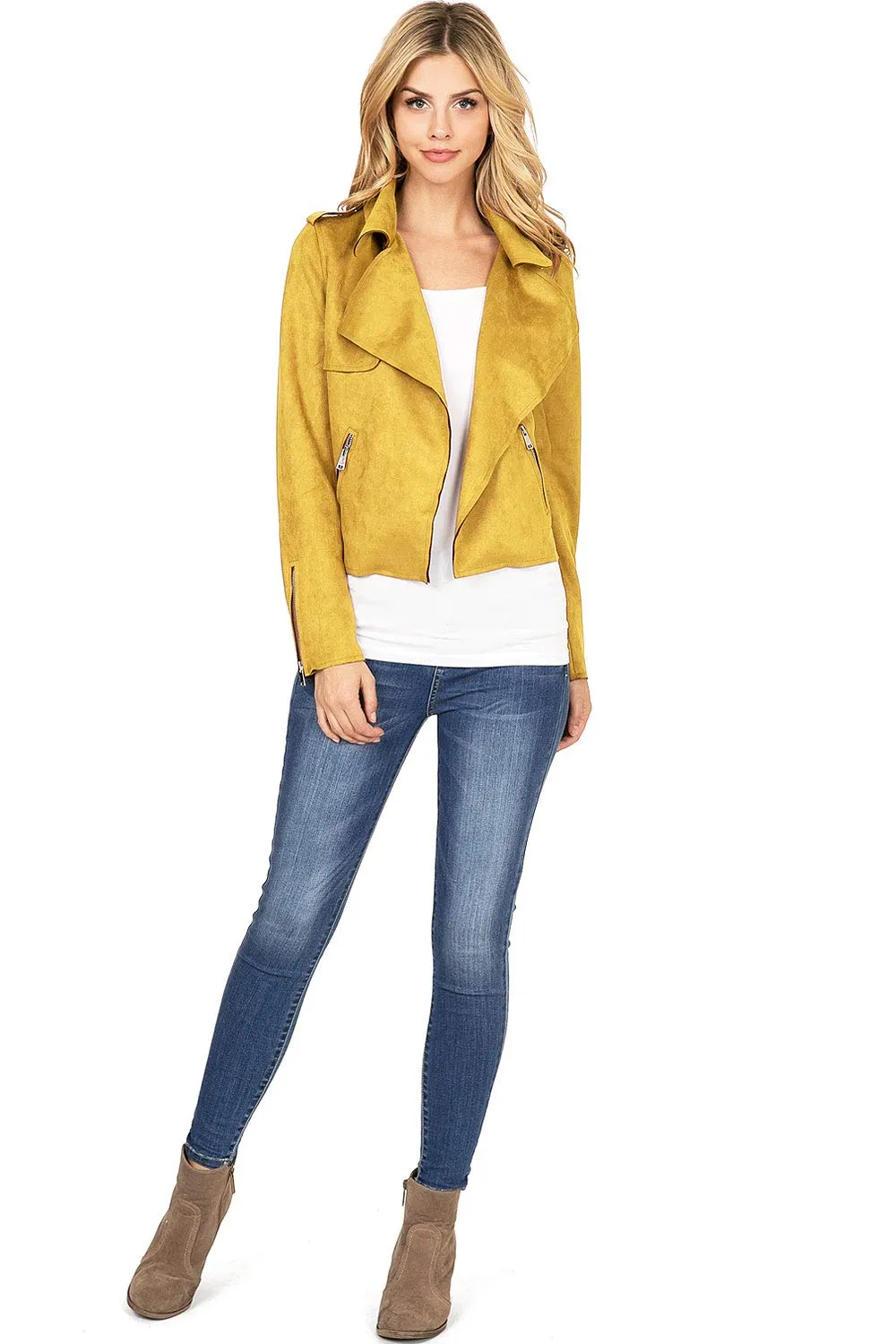 Suede Moto Jacket