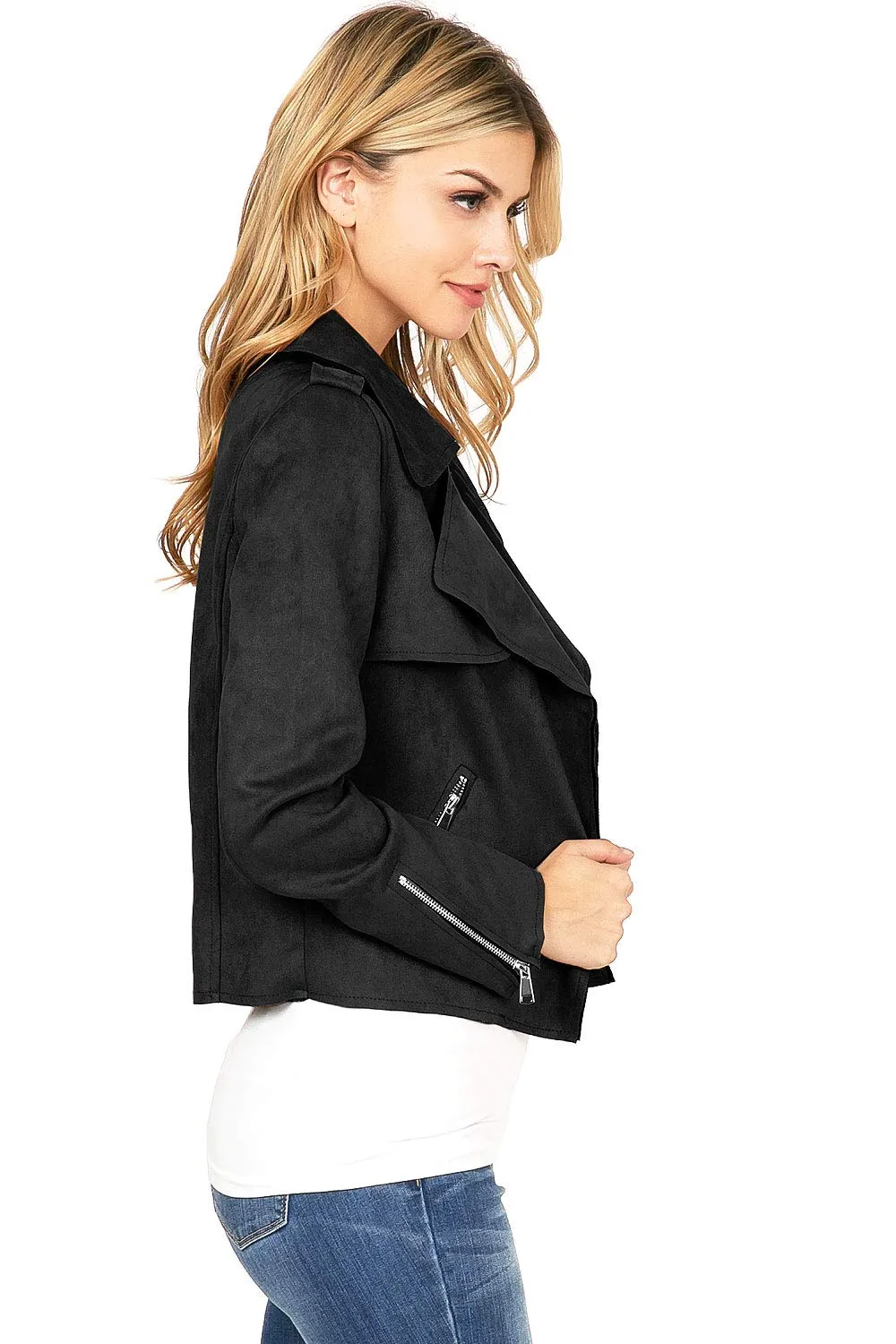 Suede Moto Jacket