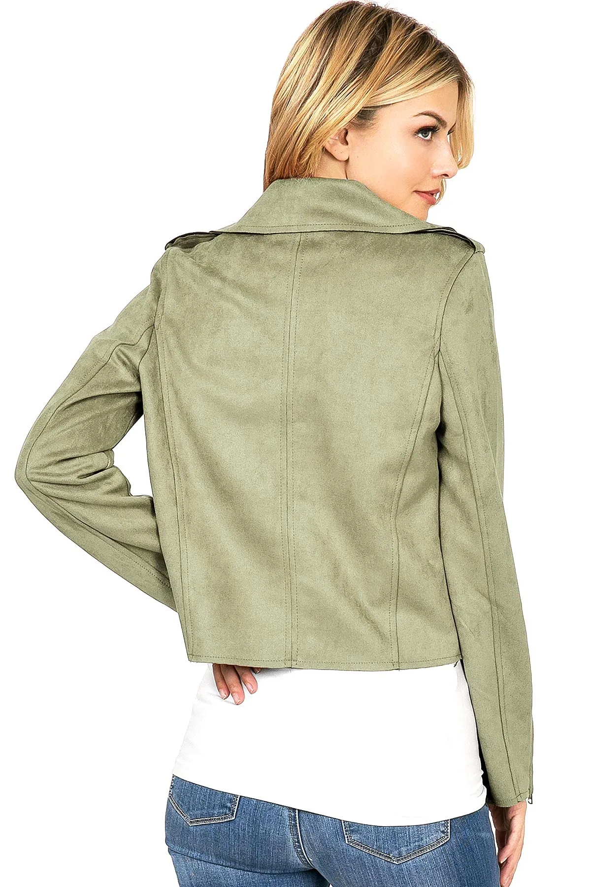 Suede Moto Jacket