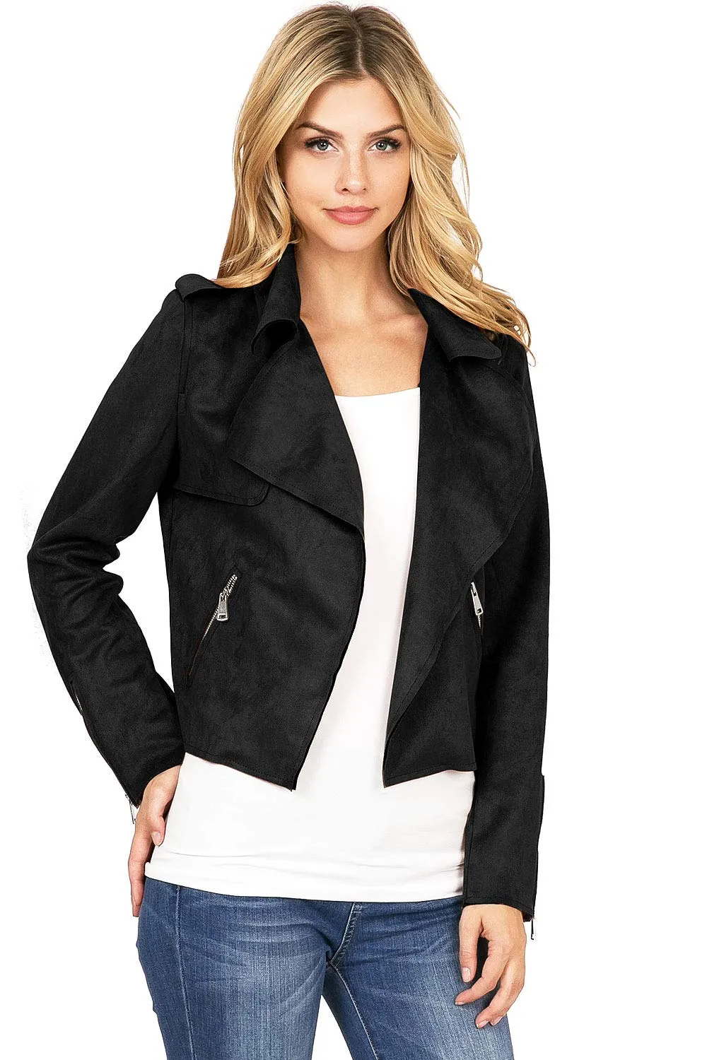 Suede Moto Jacket