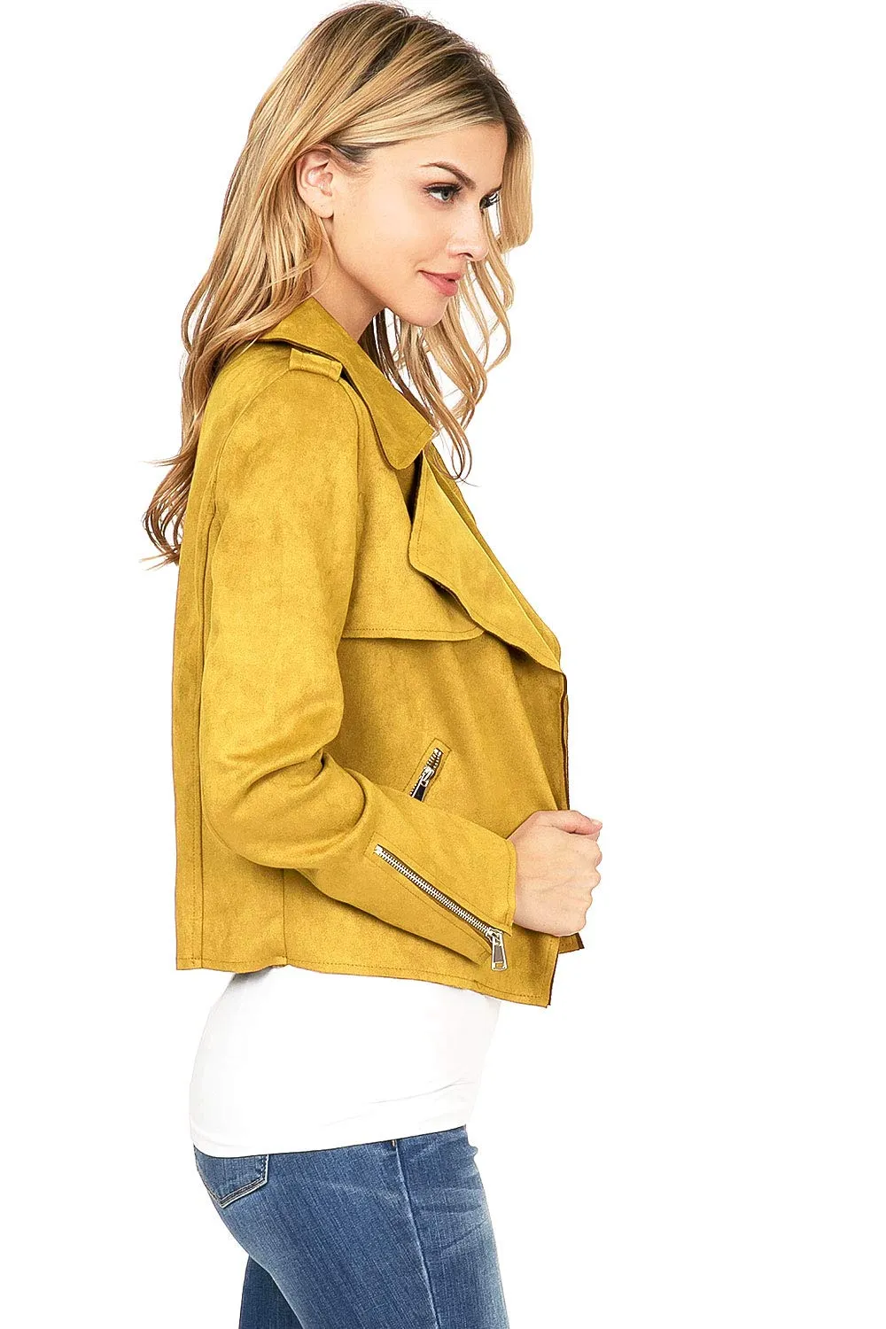 Suede Moto Jacket