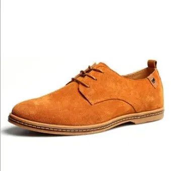 Suede Oxfords Men Leather Shoes