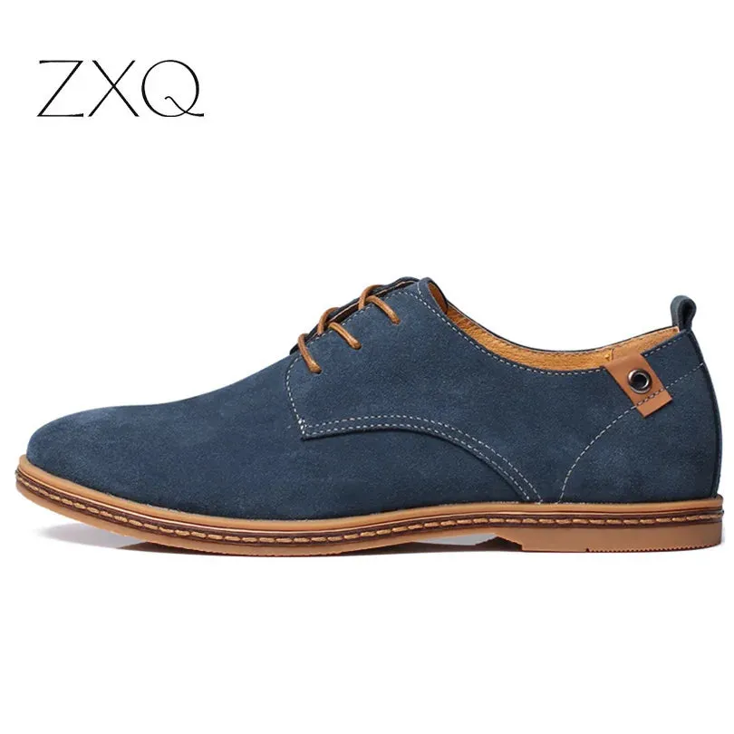 Suede Oxfords Men Leather Shoes