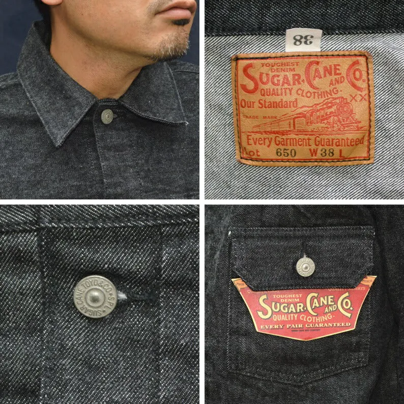 SUGAR CANE "SC15650" 14.25oz. BLACK DENIM JACKET 1953 MODEL