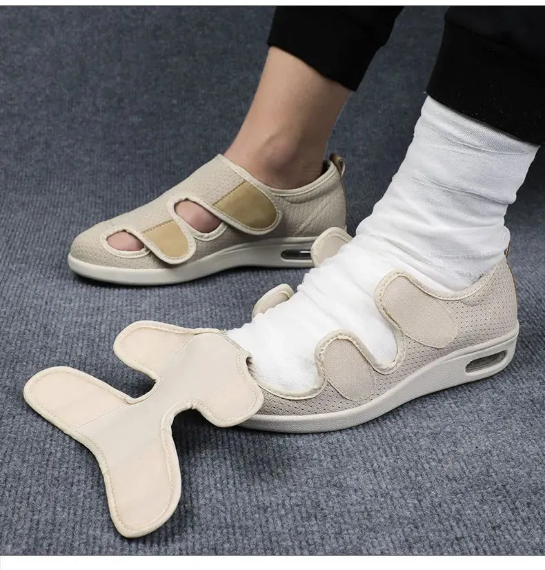 Summer Spring Comfortable Breathable Soft Medical Orthopedics Diabetic Shoes Diabetes Walking Sneaker Wind Adjusting