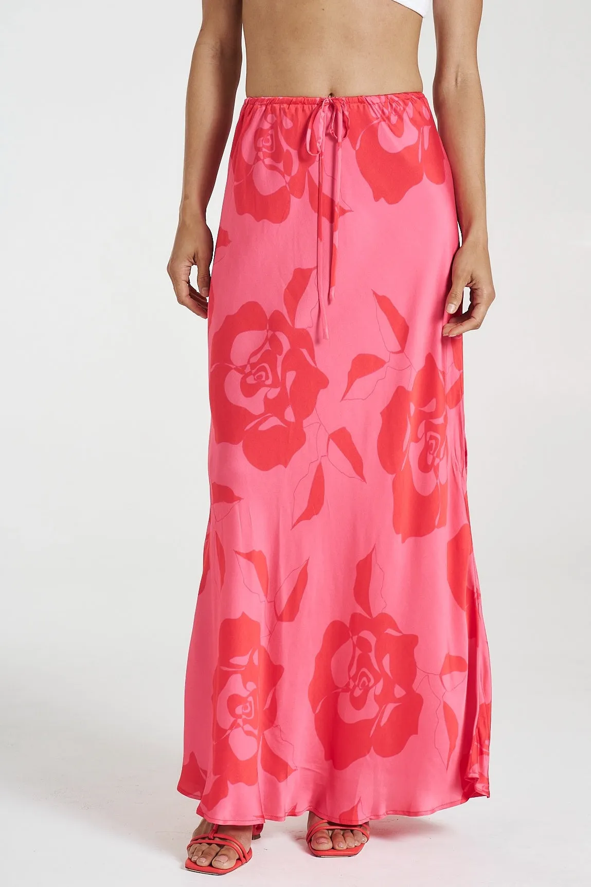 SUMMI SUMMI Womens Maxi Bias Skirt - A Rose By Any Other Name