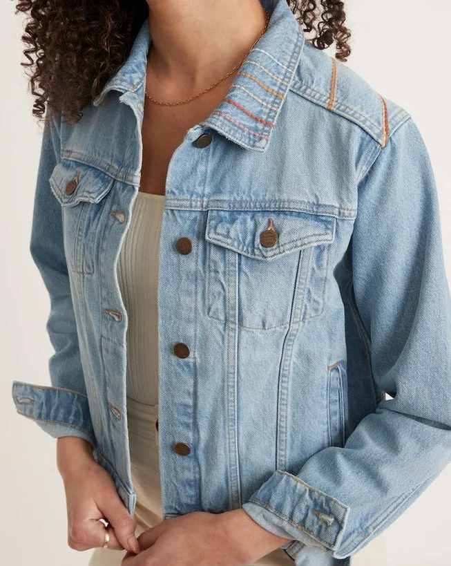 Sunset Embroidered Denim Jacket